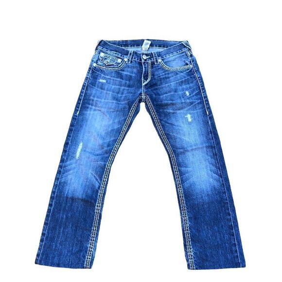 True Religion Jeans Size 30 STRAIGHT Blue - Picture 3 of 8